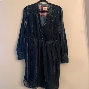 Anthropologie Velvet Dress